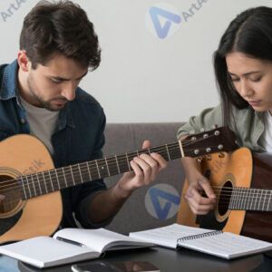 Двое музыкантов пишут песню