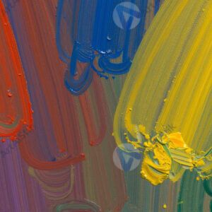 Абстрактные мазки ярких красок на холсте