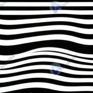 Чёрно‑белый абстрактный узор из волн и полос