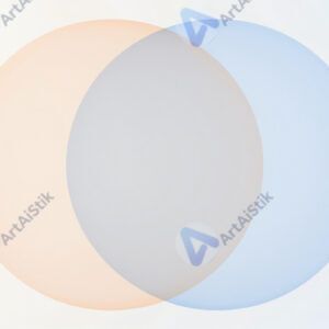 Пересекающиеся полупрозрачные круги в пастельных тонах.