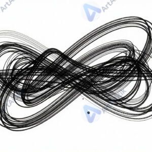 Монохромный абстрактный рисунок пером