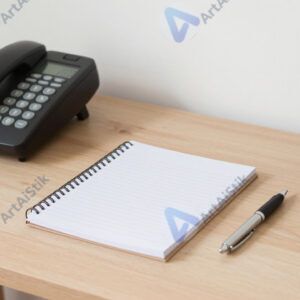 Рабочий стол с телефонным аппаратом