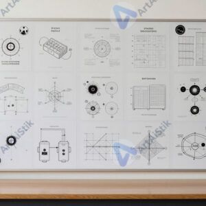 Стол с большой доской позади