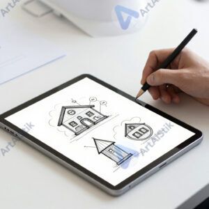 Стол со световым планшетом и чертежами