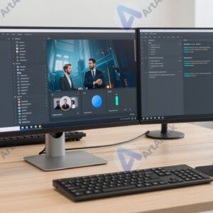 Стол с большим монитором