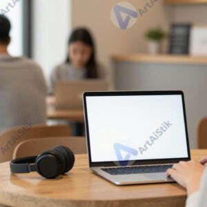 Рабочее место в углу кафе