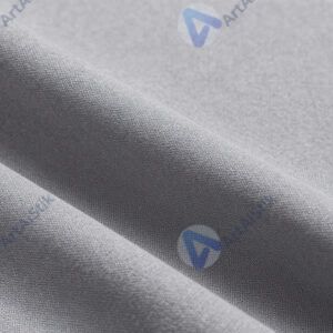 Мягкая ткань с видимым плетением нитей.