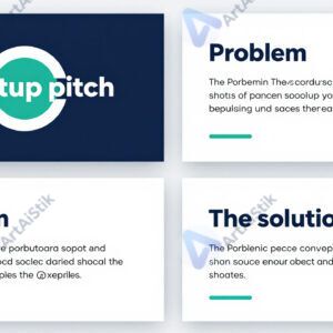 Слайды стартап‑питча с логотипом и разделом «Проблема/Решение».