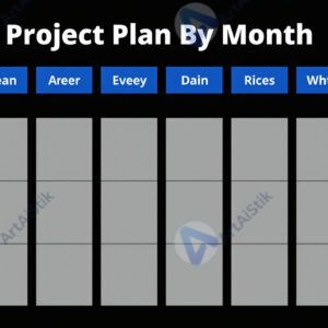 Слайд с планом проекта по месяцам и основными вехами.