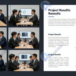 Слайд с примерами кейсов и результатами проектов.