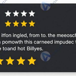 Слайд с пользовательскими отзывами и оценками в звёздах.