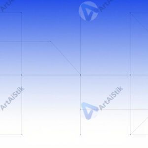 Многоугольники с тонкими линиями образуют сетку поверх градиента.