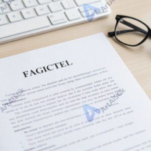 Рабочий стол с открытым юридическим договором и очками.