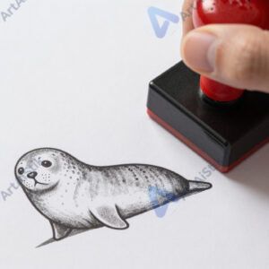 Печать ставится на нижний угол документа