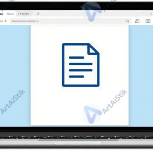Отчёт в виде PDF на экране ноутбука