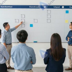 Стенд‑ап встреча у канбан‑доски