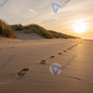 Песчаный пляж с дюнами