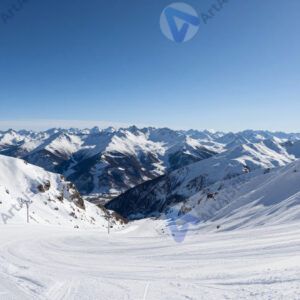 Снежная долина между горами