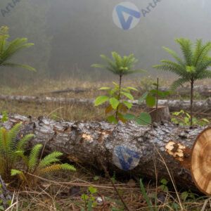 Вырубка с молодым лесом