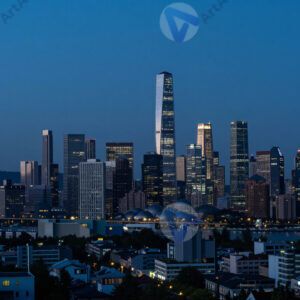 Синий час над городом