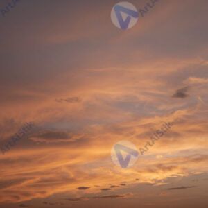 Закат с облаками в полоску