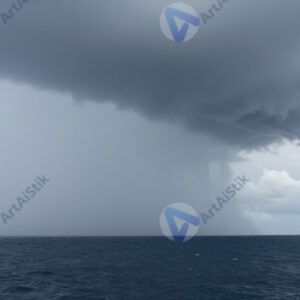 Облако-воронка над морем