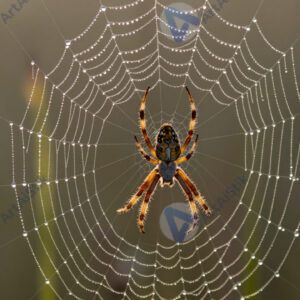 Роса на паутине