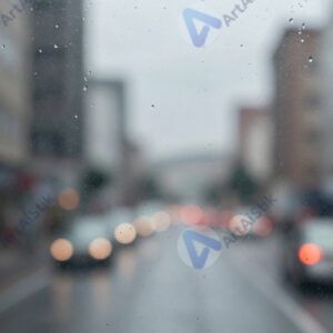 Капли дождя на оконном стекле