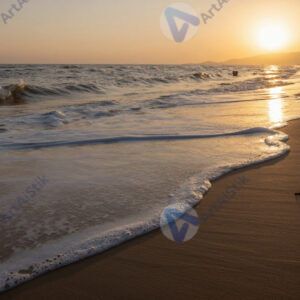 Линия прилива на песке