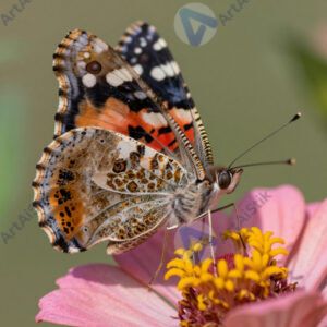 Бабочка на цветке