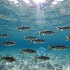 Стая рыб в прозрачной воде