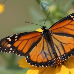 Бабочка монарх на цветке