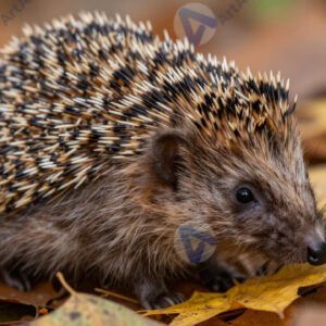 Ёжик в осенних листьях