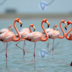 Фламинго на мелководье