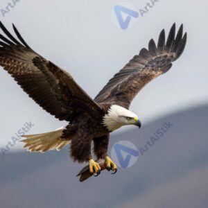 Орёл с добычей в когтях
