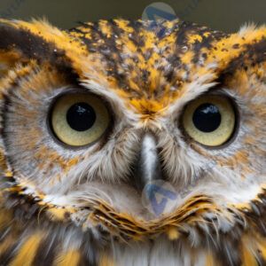 Глаза совы крупным планом