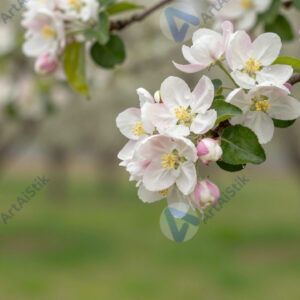 Цветущая яблоня весной