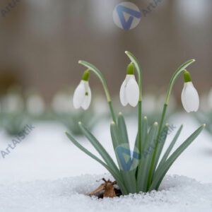 Подснежники в лесу