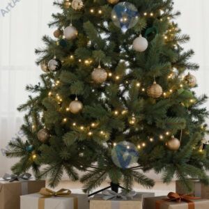 Новогодняя ёлка зимой