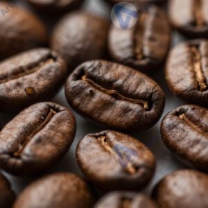Макро‑фото зерен кофе