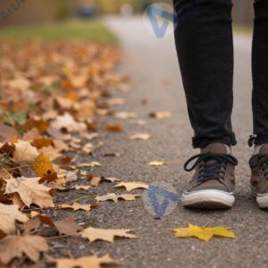 Листья под ногами осенью