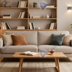 Интерьер уютной гостиной с диваном