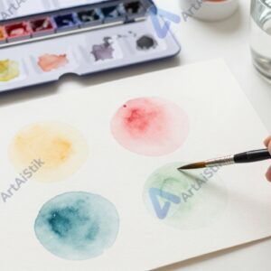 Творческое рисование акварелью с кистями